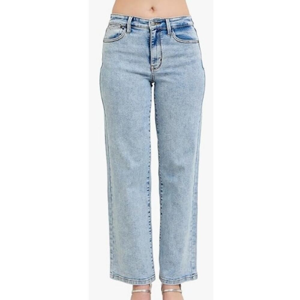 Judy Blue High Rise Straight Fit Light Wash Jeans Size 15/32 JB82653LT